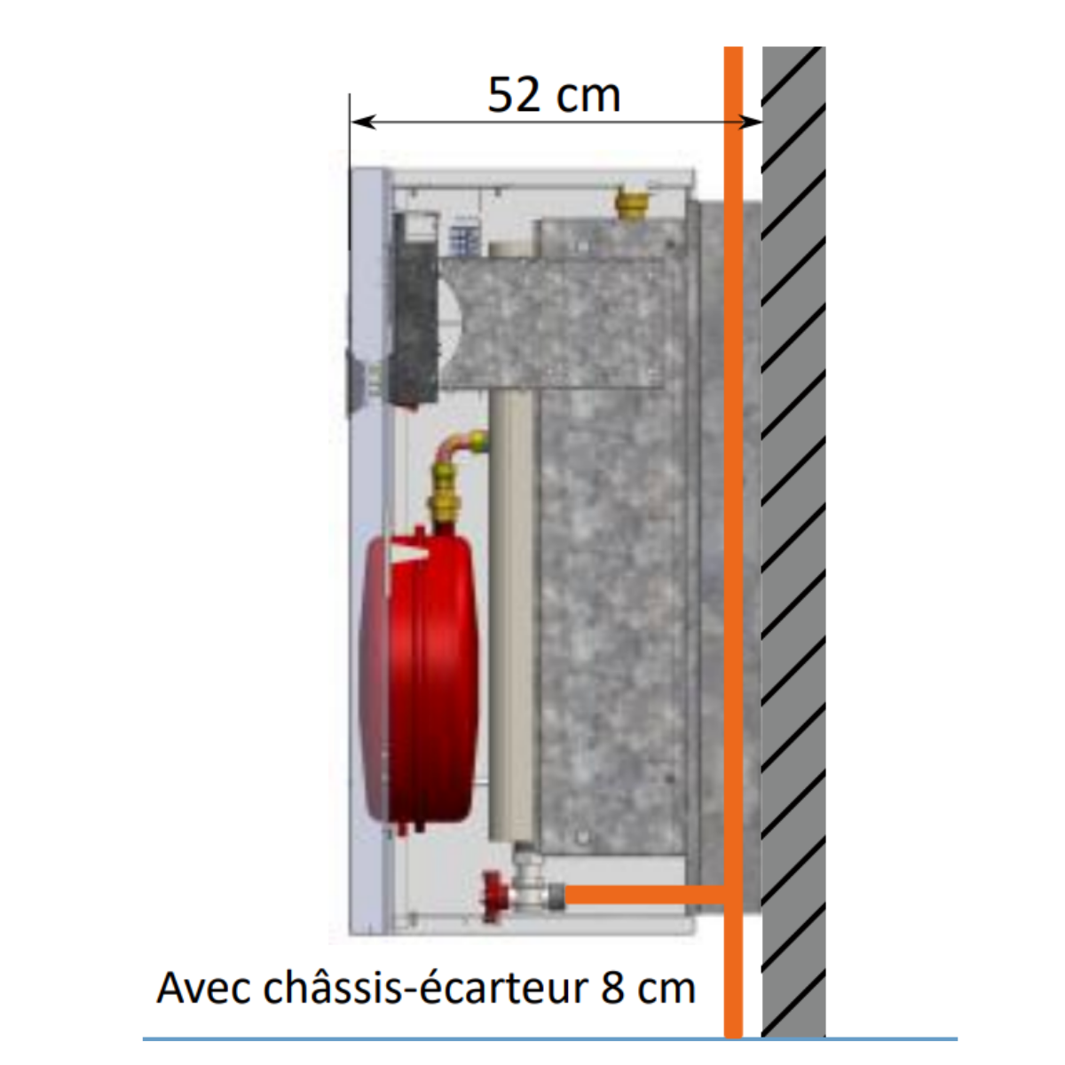 Châssis-écarteur M Perge pour unité intérieure murale OptiPac
