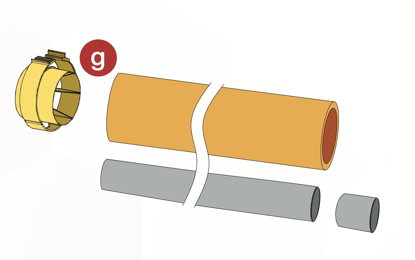 Allonge isolée Ø80/125 - 2 m - Accessoires #730064