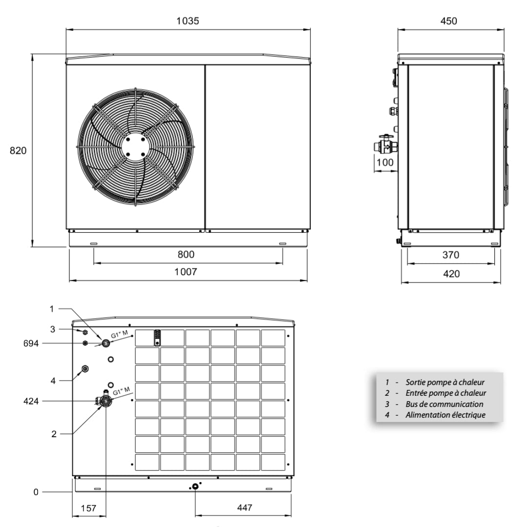 HTi70 Premium + 6kW - Pompe à chaleur - Bi - bloc #155006