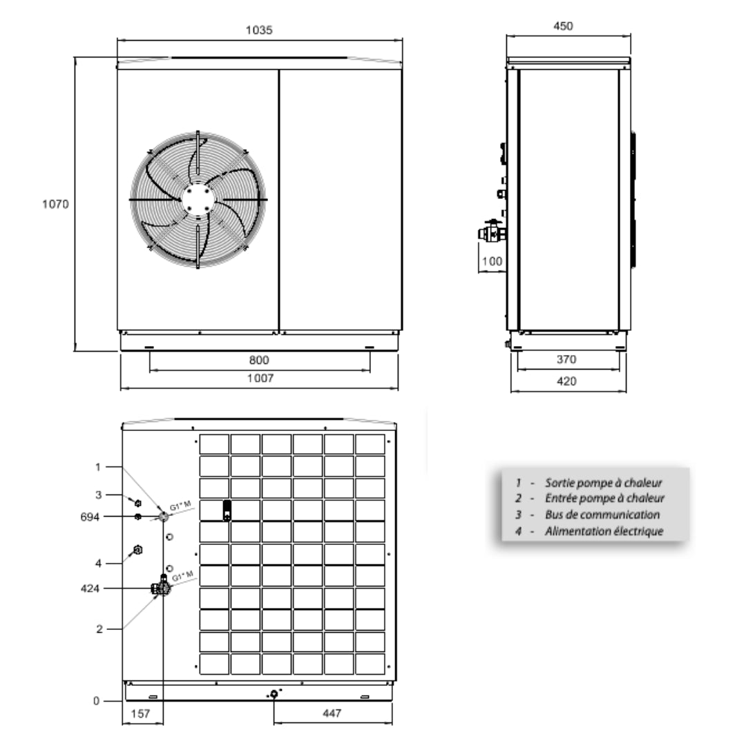 HTi70 Premium + 8kW - Pompe à chaleur - Bi - bloc #155016