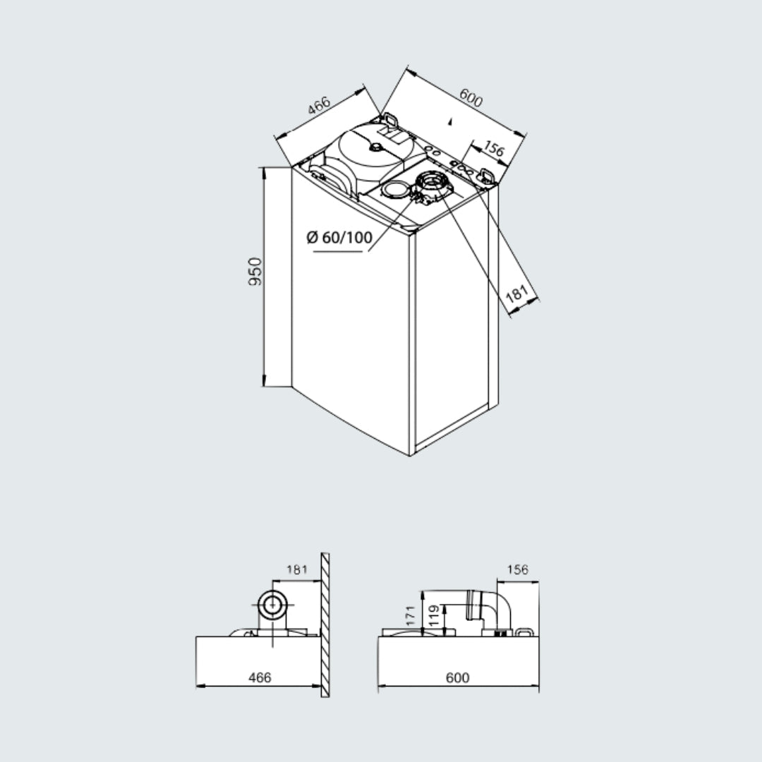 Initia+ DUO 3.25 HTE corps - Chaudière murale - Chappee #7218592