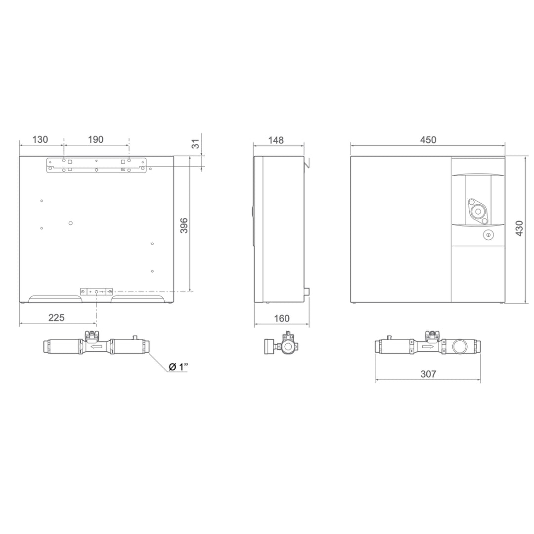 Ixtra M 17kW compact Triphasé - Pompe à chaleur monobloc - Atlantic #526209