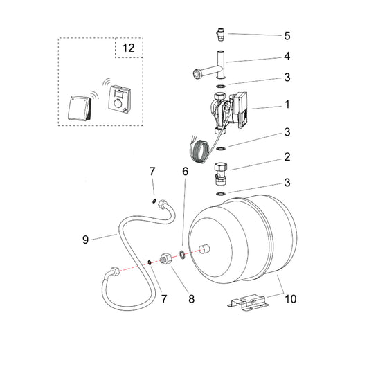 Kit hydraulique HT avec sonde radio - Thermostat #74609