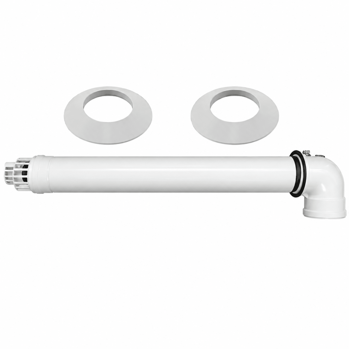 Kit ventouse horizontale en 60/100 - Nez blanc - 074216