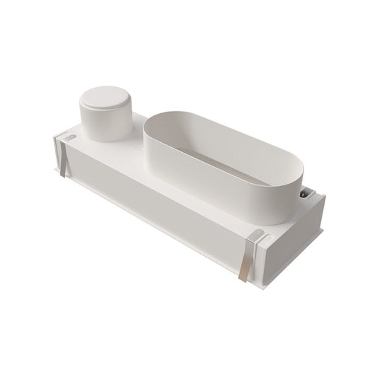 Plénum ABS pour grille de soufflage 400x150 mm avec fixation rapide - #PLSABS400X150