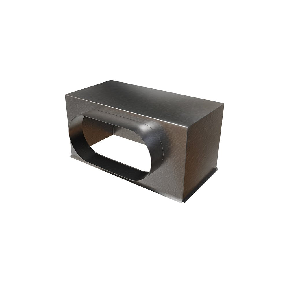 Plénum en acier galvanisé pour grille de reprise 400x200 mm - #PLRACI/LAT400X200