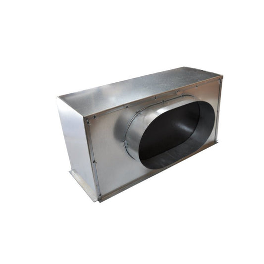 Plénum en acier isolé extra - plat pour grille de soufflage 400x150 mm - #PLSACI400X150