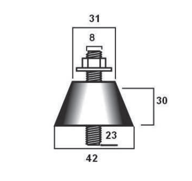 Plots intermédiaires anti - vibration - Sachet de 4 - CLI04442