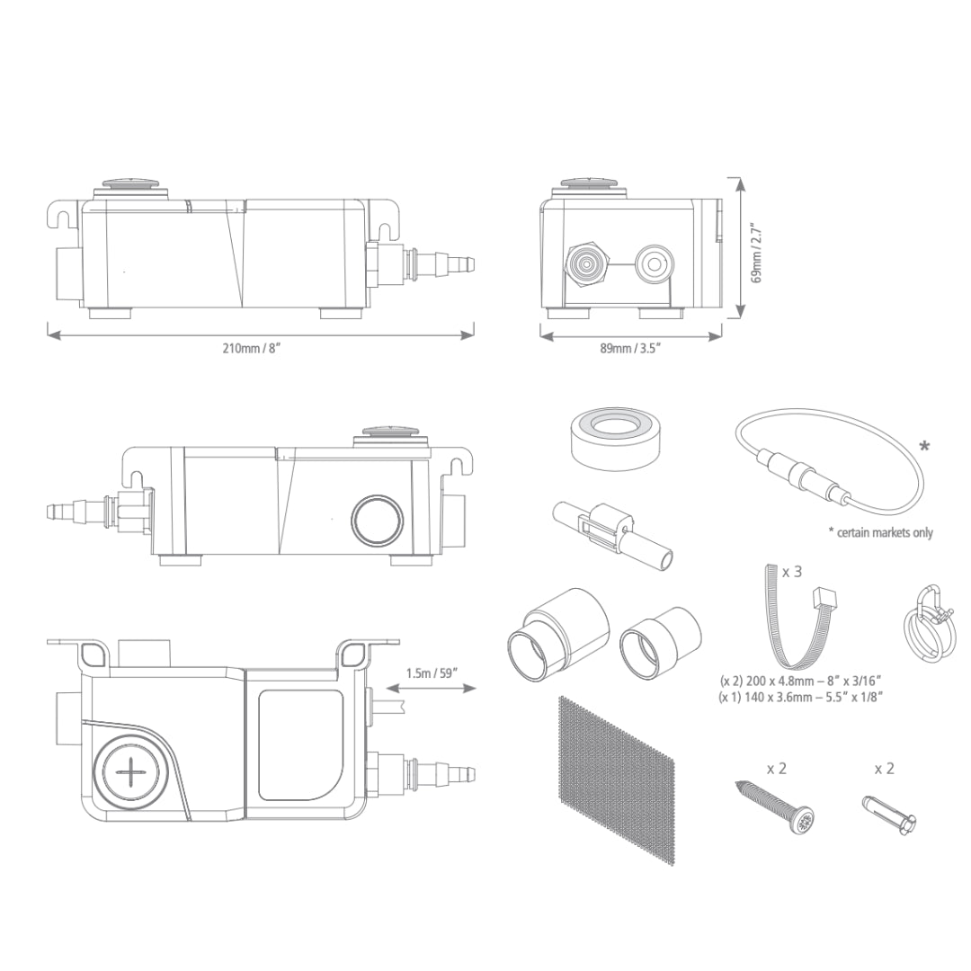 Pompe de relevage MINI TANK - Pompe de relevage #FP1056/2