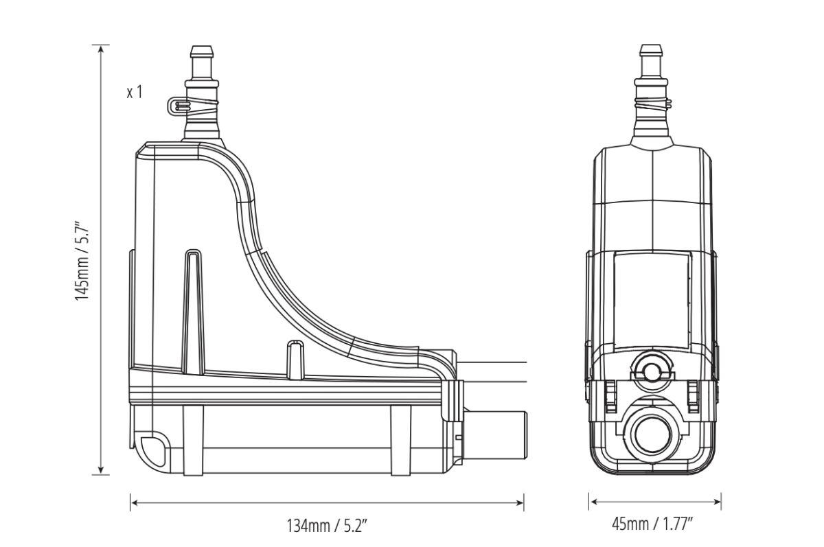 Pompe de relevage Mini verte Silence + Slimline blanche - FP3319/5