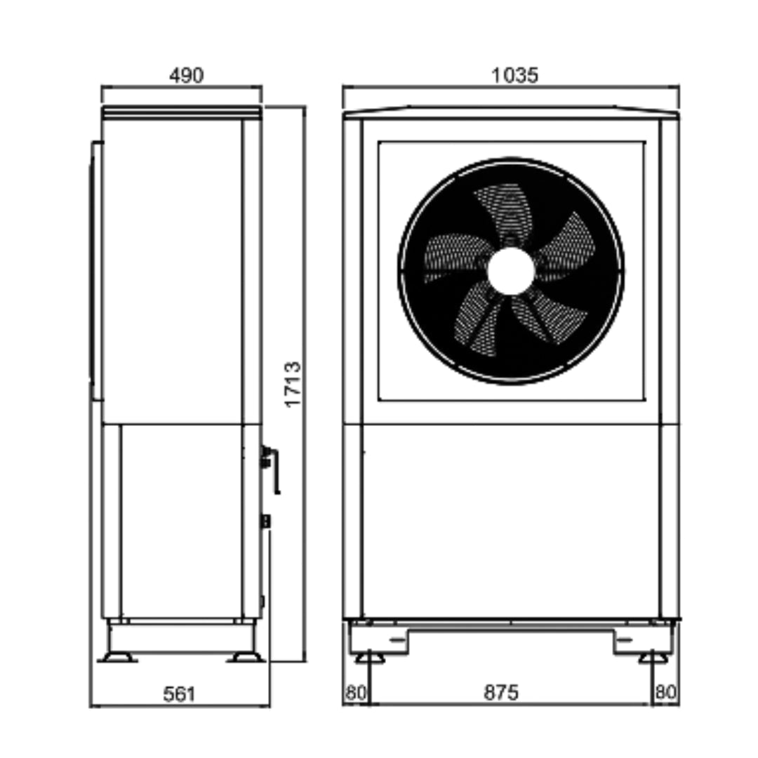 HRC70 Premium+ 17 kW Triphasé - Pompe à chaleur - Bi - bloc #151436