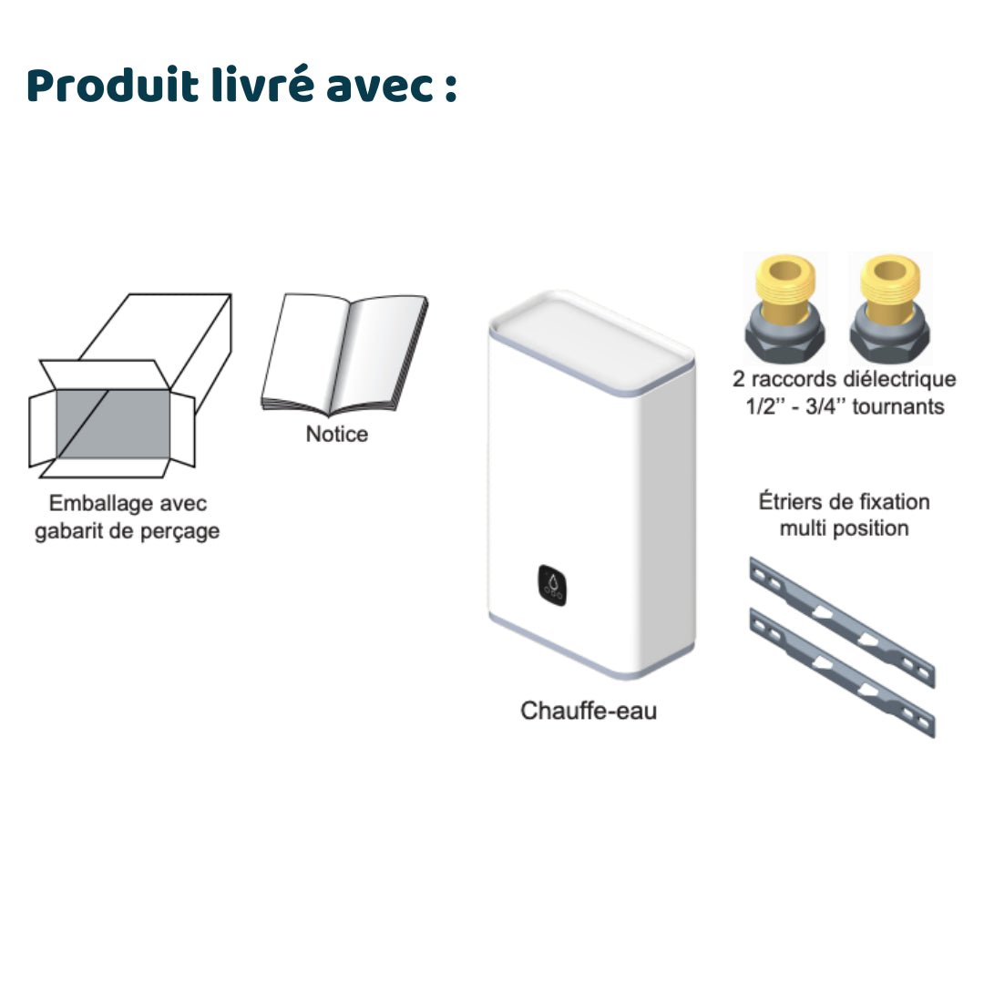 MALICIO 3 - 40L - plat multiposition - Chauffe - eau électrique - Chauffe - eau électrique #231063