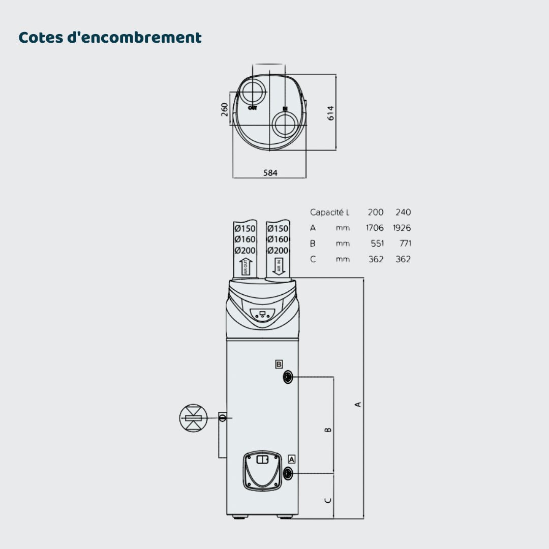 NUOS PRIMO HC A+ 200L - Chauffe - eau thermodynamique - Chauffe - eau thermodynamique #3069796