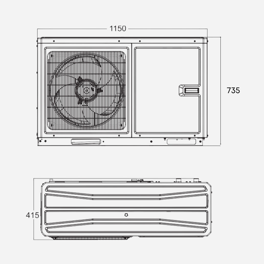 Versati IV MB 16kW Triphasé - Pompe à chaleur Gree - Monobloc #3IGR7419