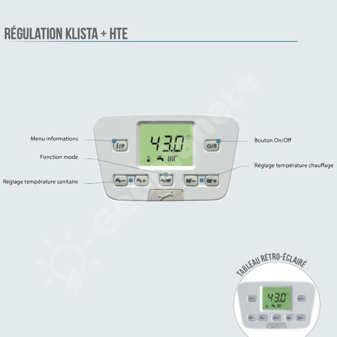 Klista + 24 kW HTE GBI/GBVI - Chaudière sol gaz à condensation - Chappee #7630886