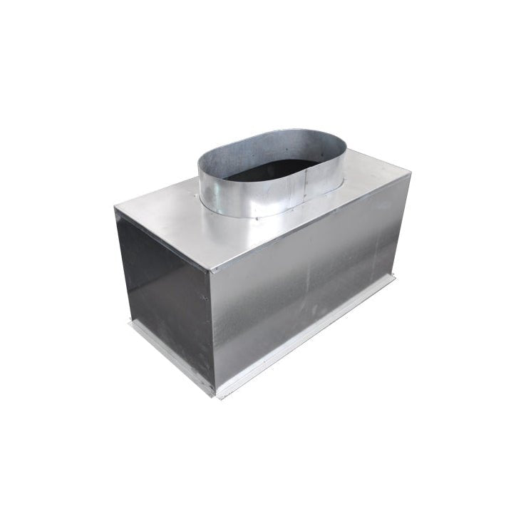 Plénum en acier galvanisé pour grille de reprise 400x200 mm - #PLRACIAR400X200