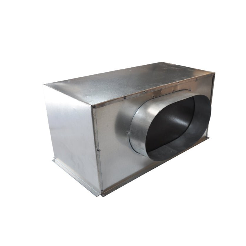 Plénum en acier isolé extra - plat pour grille 400x200 mm - #PLSACI400X200