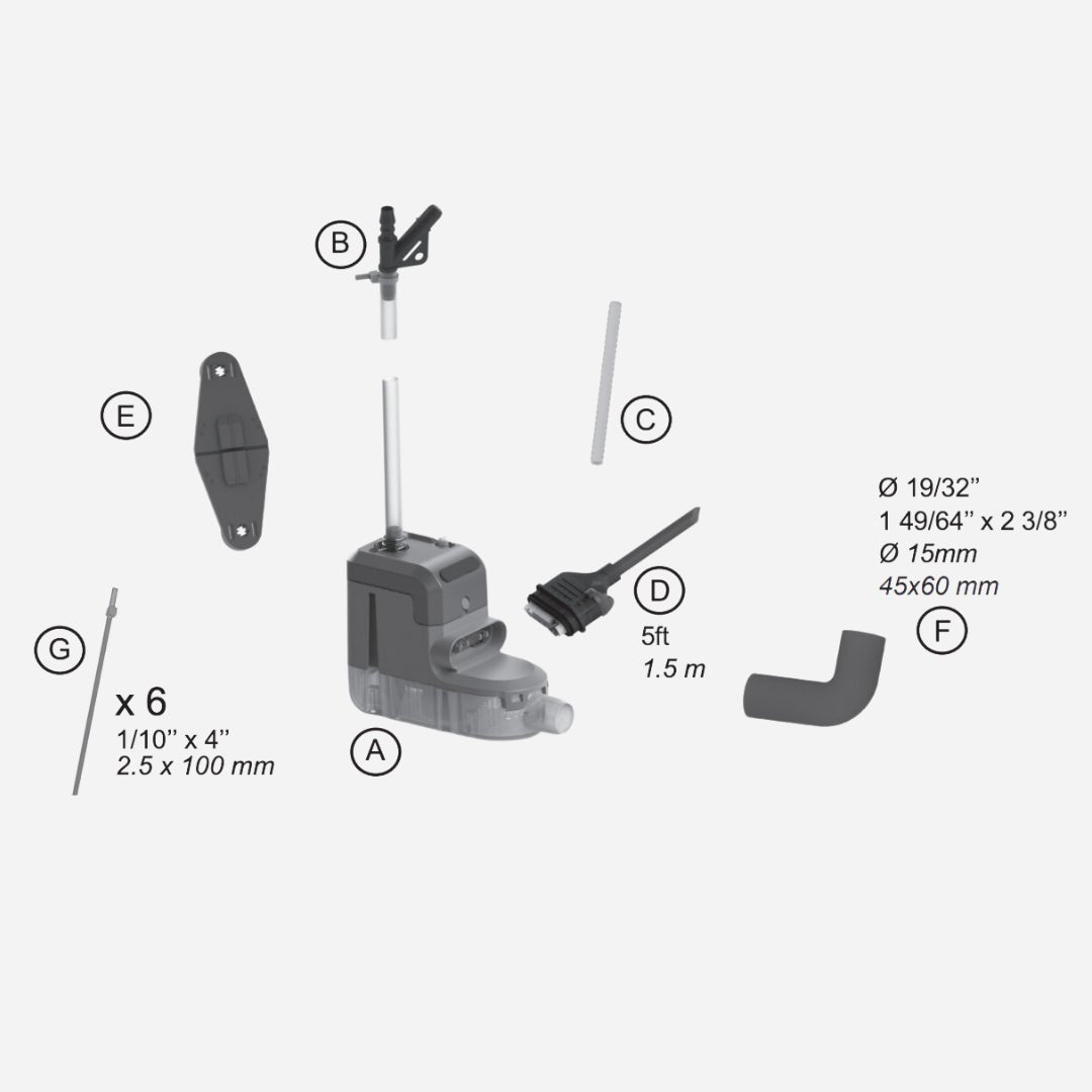 Pompe de relevage Si - 10 Univers'L à piston oscillant avec détection intégrée 20 l/h - Pompe de relevage #SI10CE03UN23