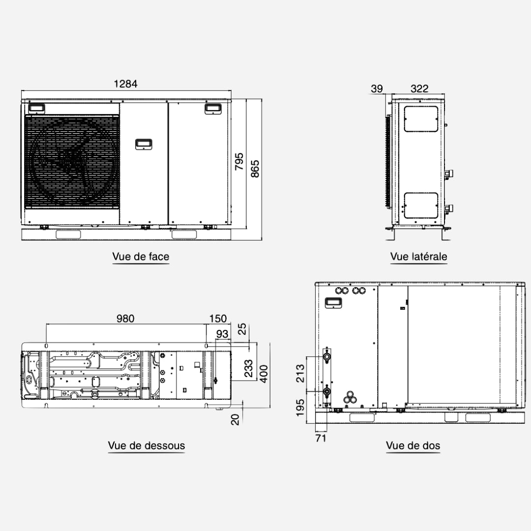 Aquarea 5 kW Haute Performance Génération J - Monophasé - Panasonic - Monobloc #WH - MDC05J3E5