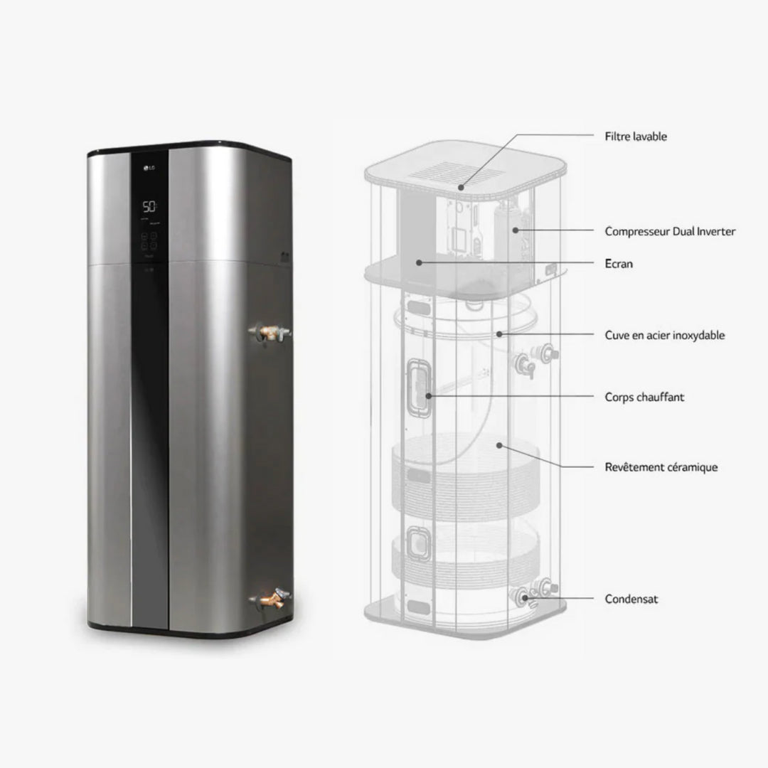 WH27S.F5 - 270 L Chauffe - eau thermodynamique LG - Connecté - Chauffe - eau thermodynamique #WH27S.F5