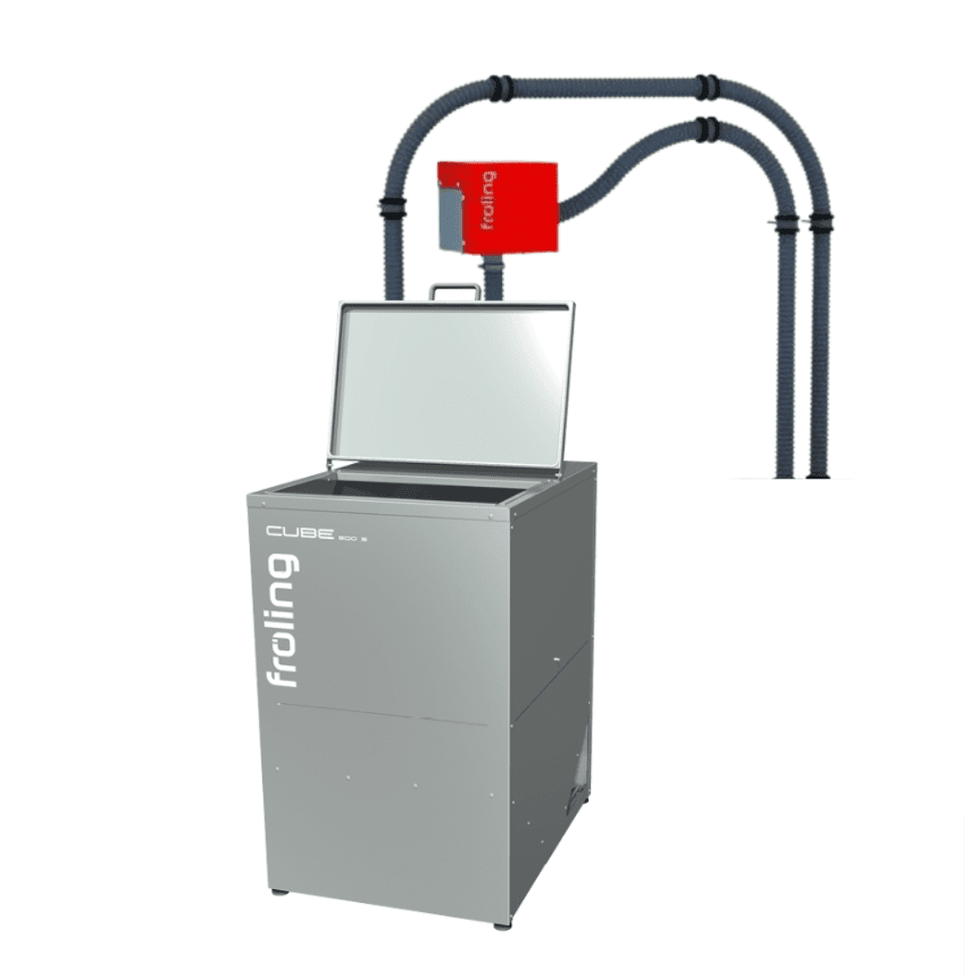 Réservoir de stockage de pellets cube 500S + tuyau d'aspiration 12,5 m - 13982 + 60311