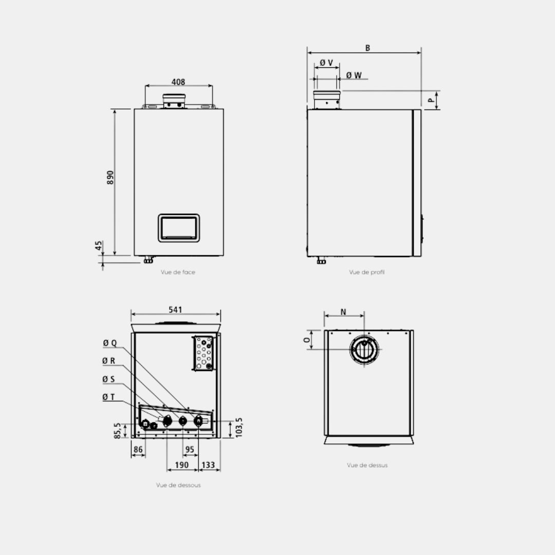 Varfree 40 - Chaudière murale gaz a condensation Inox - Atlantic #82202