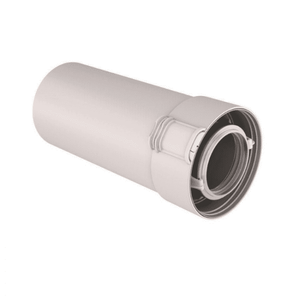 Conduit Sekurit 60 100 PPTL PVC Longueur 500 mm. condensation Gaz Fioul Blanc R
