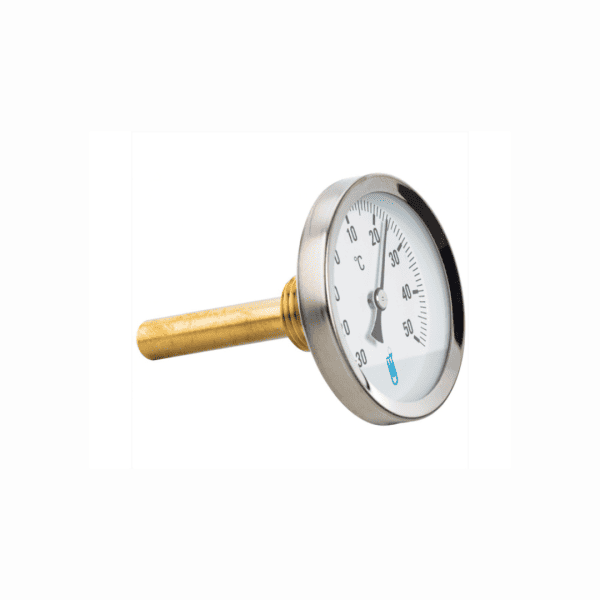 Thermomètre axial avec plongeur 0°-120°C