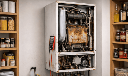 Chaudiere en panne et rouille