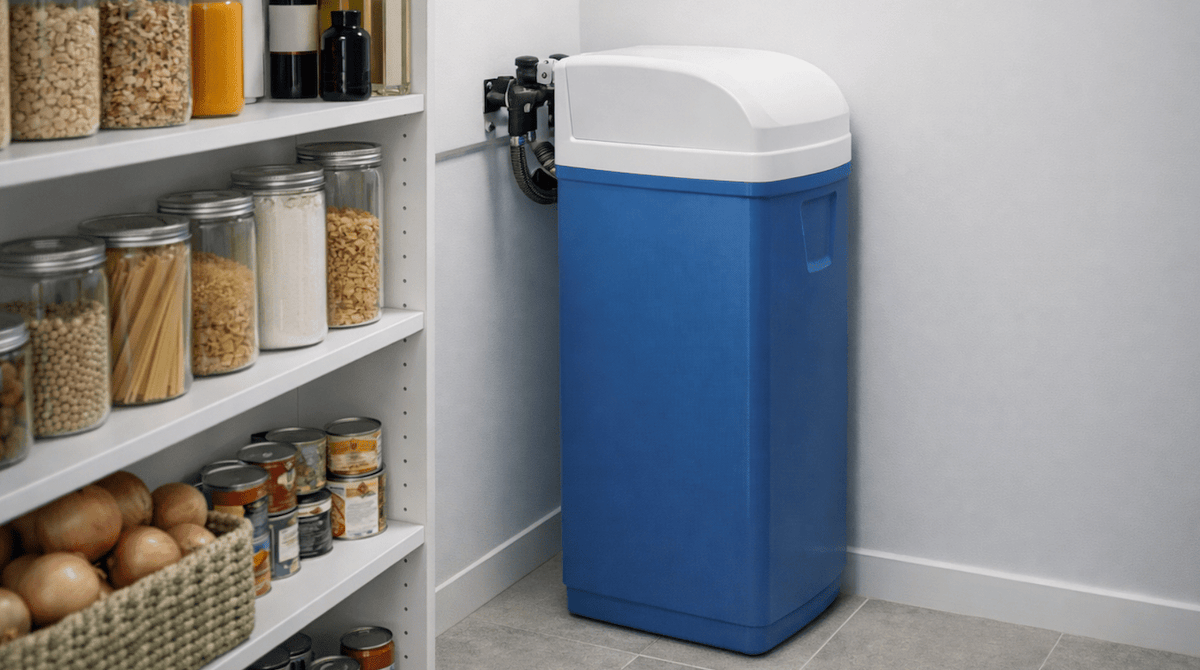 adoucisseur eau dans arrière cuisine