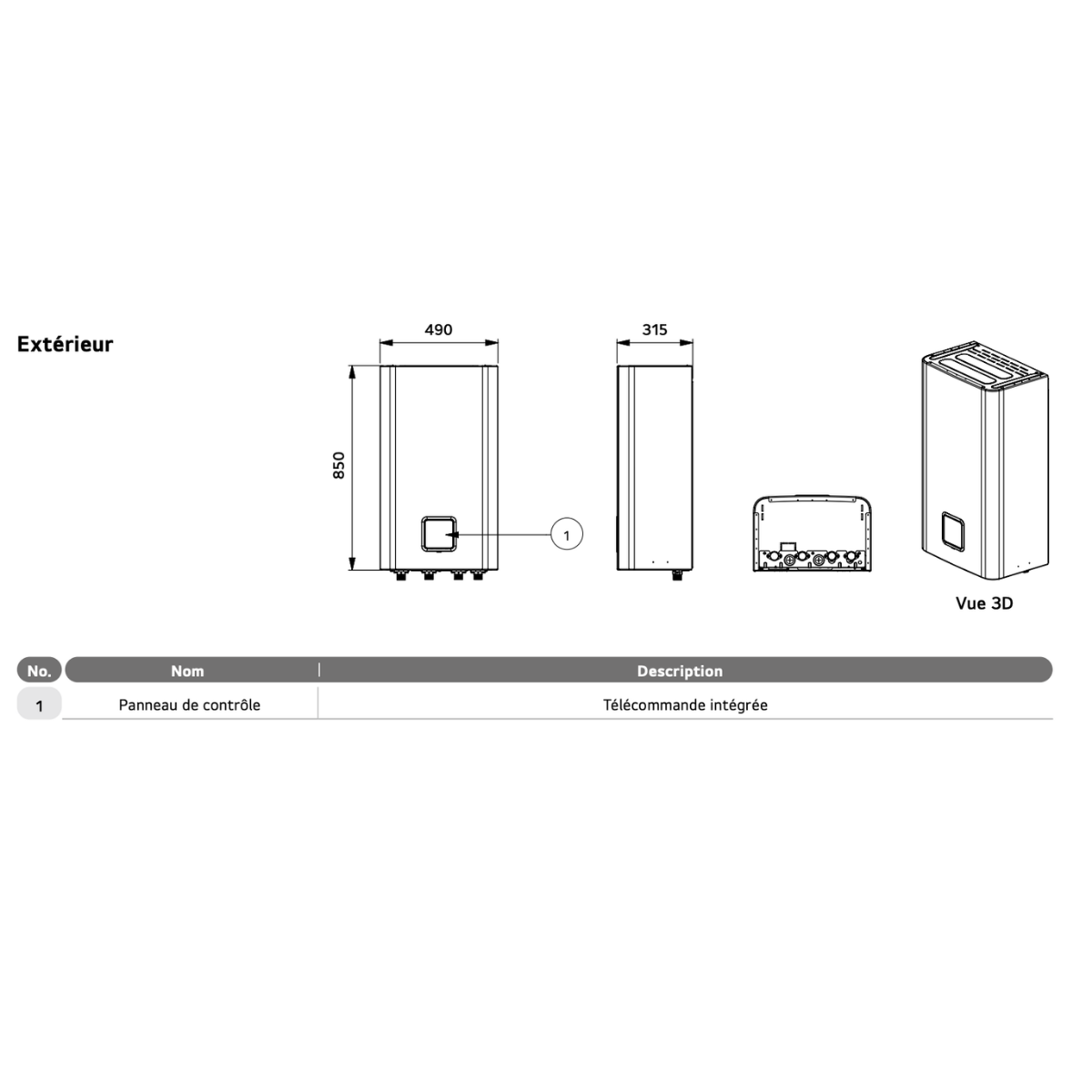 Pompe à chaleur air-eau LG Therma V 9 kW - Hydrosplit R290 - Chauffage seul - Monophasé