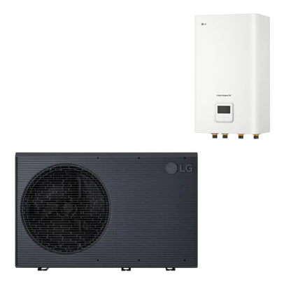 Pompe à chaleur air-eau LG Therma V 9 kW - Hydrosplit R290 - Chauffage seul - Monophasé