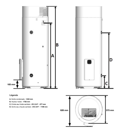 Chauffe-eau thermodynamique ELENSIO ESSENTIEL – 250 L