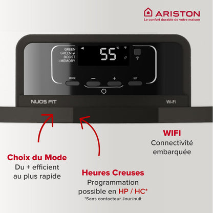 Chauffe-eau thermodynamique au sol Ariston Nuos Fit S2 Wi-Fi 250 L FS