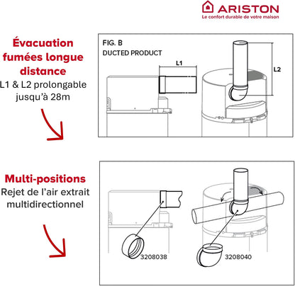 Chauffe-eau thermodynamique au sol Ariston Nuos Fit S2 Wi-Fi 250 L FS