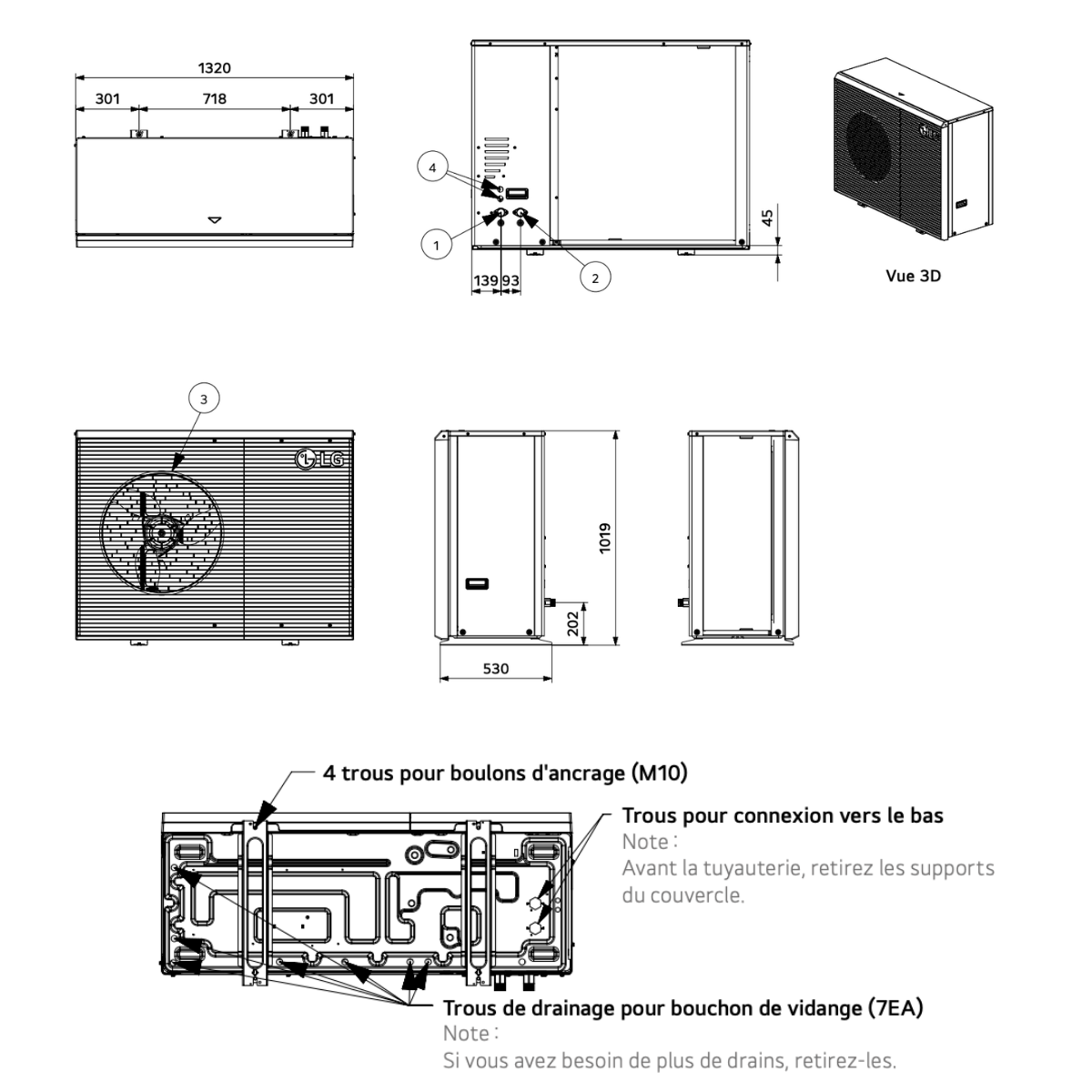 Pompe à chaleur air-eau LG Therma V 9 kW - Hydrosplit R290 - Chauffage seul - Monophasé