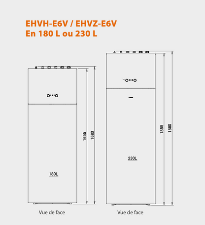 Pompe à chaleur air-eau Daikin Altherma 3 R F Taille 4 Monophasé - 2 zones - ECS 180L