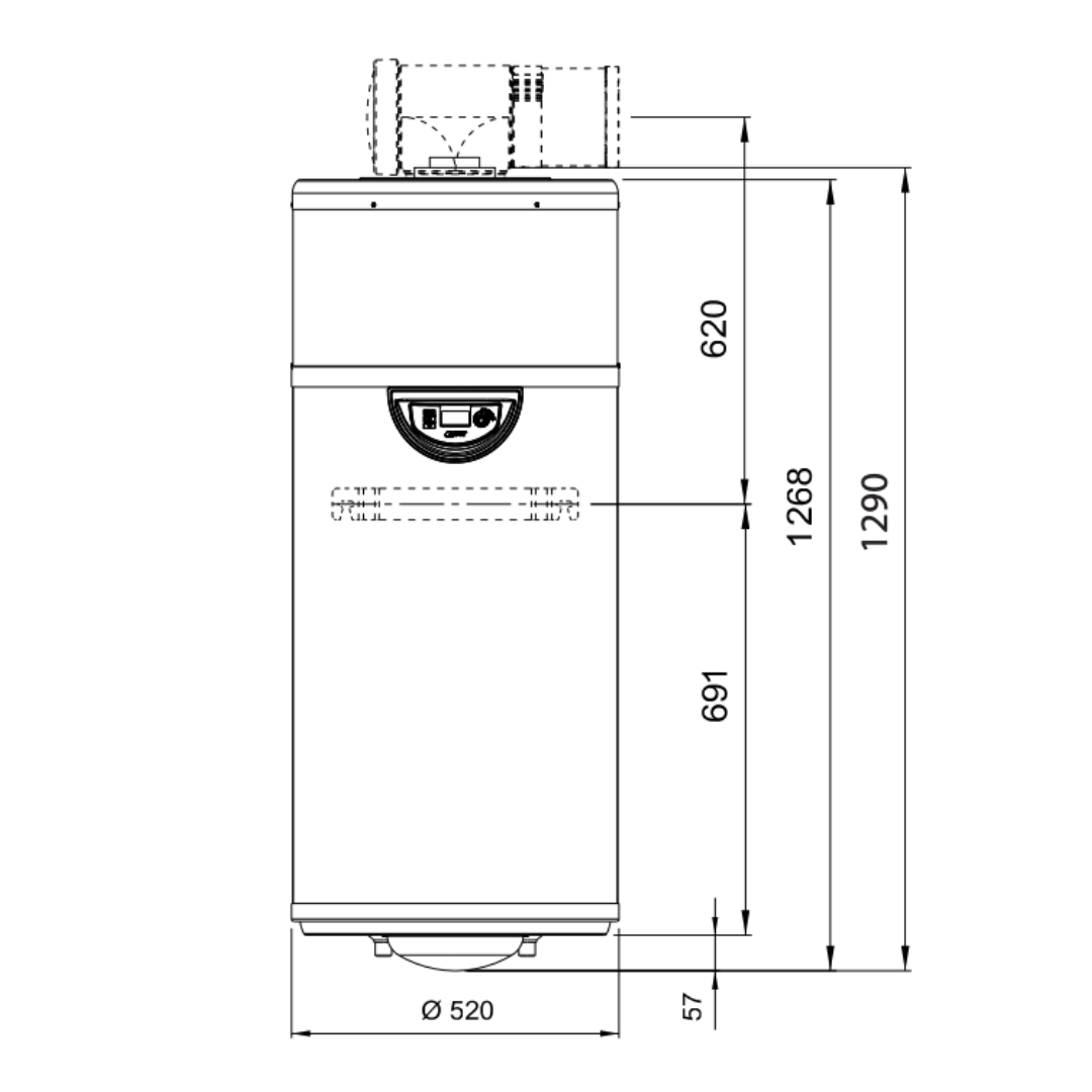 Edel 100L Air/Mural - Chauffe-eau thermodynamique