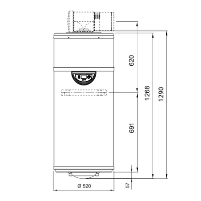 Edel 100L Air/Mural - Chauffe-eau thermodynamique