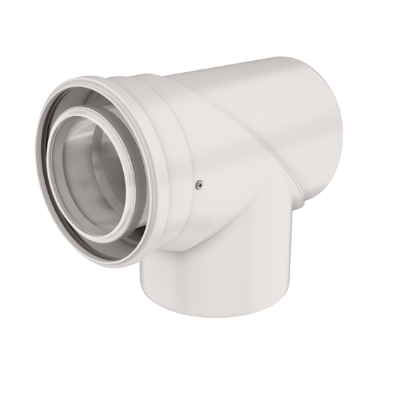 Coude de visite 87° Rolux Condensation D80/125mm PPTL/Alu