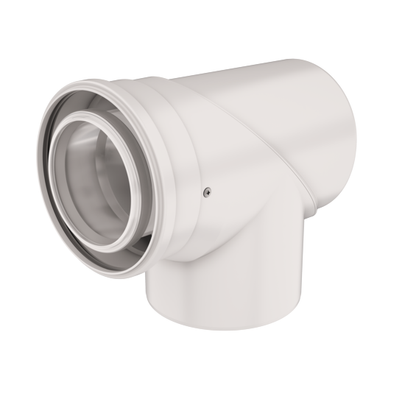 Coude de visite 87° Rolux Condensation D80/125mm PPTL/Alu