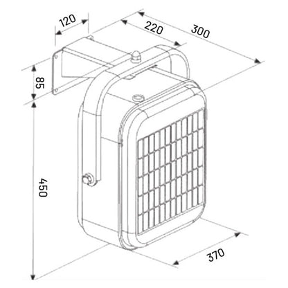 Aérotherme mural 2500/5000 Watts