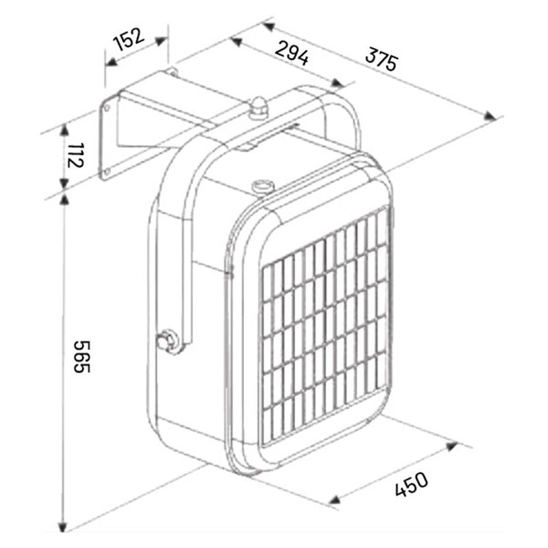 Aérotherme mural 4500/9000 Watts