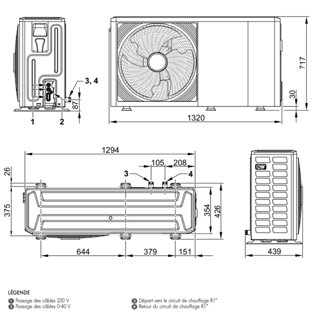 ALEZIO M R32 - 10kW Monophasé - Pompe à chaleur