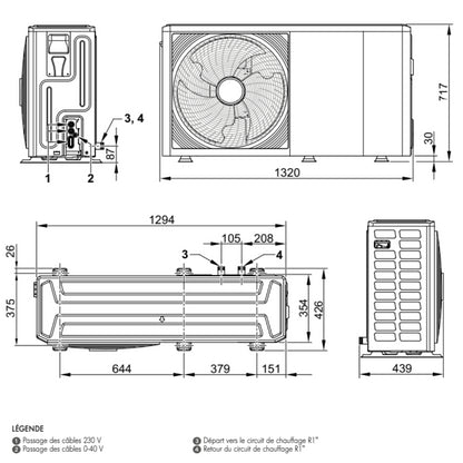 ALEZIO M R32 - 10kW Monophasé - Pompe à chaleur