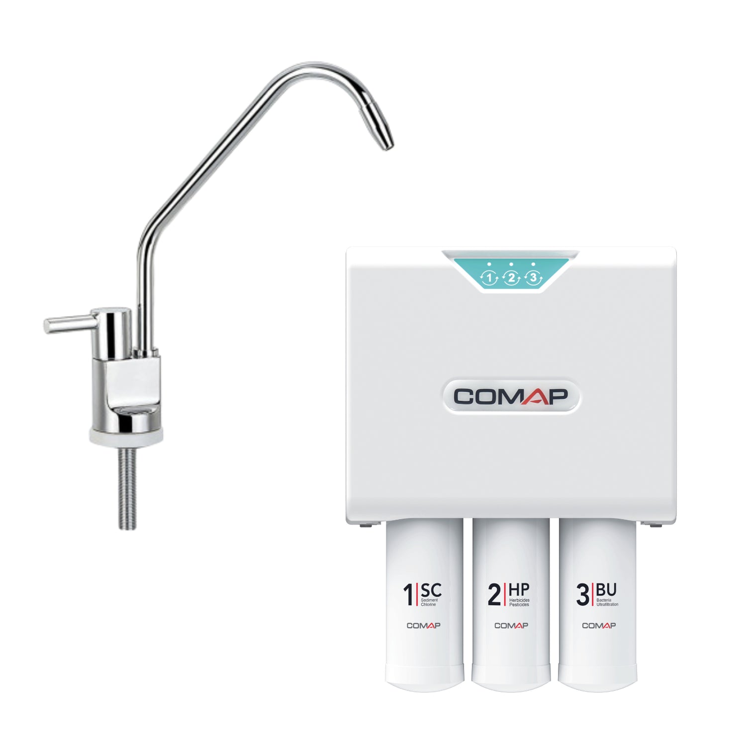 Aquatis : système de filtration d'eau de boisson compact et économique - Filtre sous évier #Q112017001