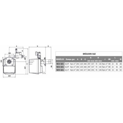 Brûleur gaz CB-NC4 GXE