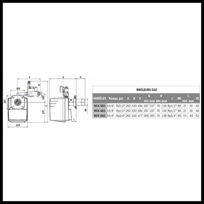 Brûleur gaz CB-NC6 GXE