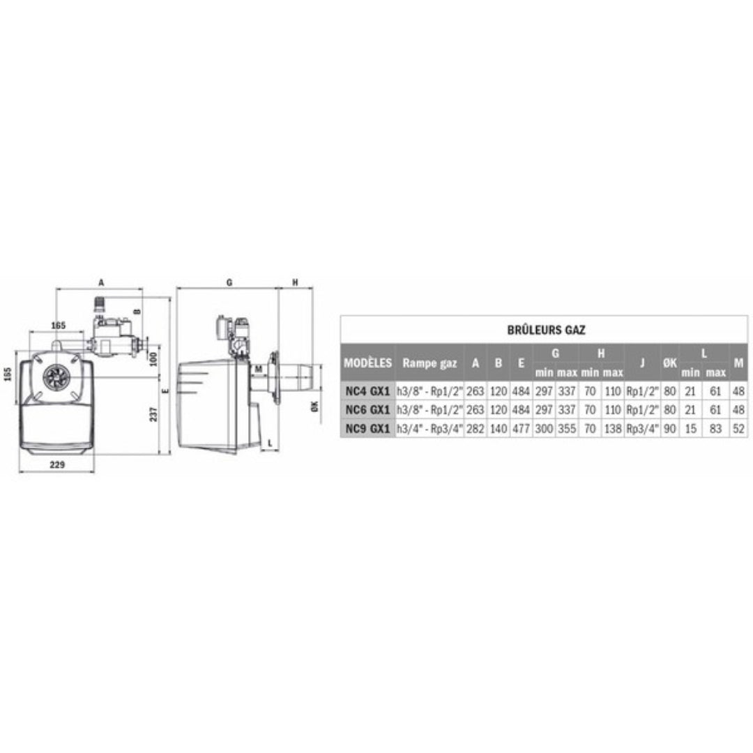 Brûleur gaz CB - NC4 GXE - Brûleur chaudière #3836557