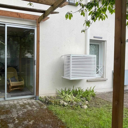 Cache climatiseur et pompe à chaleur Decoclim Alu taille M blanc RAL 9010 - DECOCLIM-23AM9010